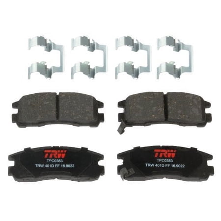 TRW TPC0383 Premium Ceramic Rear Disc Brake Pad Set Fits select: 1995-2005 CHRYSLER SEBRING, 1995-2012 MITSUBISHI ECLIPSE