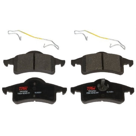 TRW TPC0791 Premium Rear Disc Brake Pad Set Fits select: 1999-2004 JEEP GRAND CHEROKEE