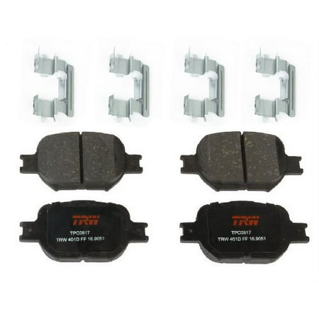 TRW TPC0817 Premium Front Disc Brake Pad Set Fits select: 2005-2010 TOYOTA SCION TC, 2001-2005 TOYOTA CELICA