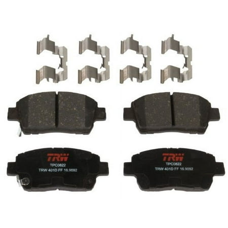 TRW TPC0822 Premium Front Disc Brake Pad Set Fits select: 2001-2002 TOYOTA ECHO, 2000 TOYOTA CELICA GT
