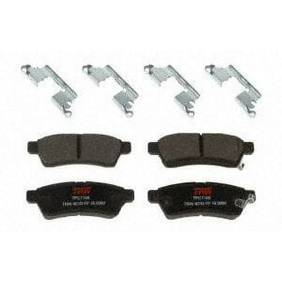 TRW TPC1100 Premium Ceramic Rear Disc Brake Pad Set Fits select: 2005-2017 NISSAN FRONTIER, 2005 NISSAN XTERRA