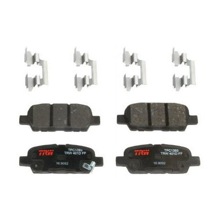 TRW TPC1393 Premium Ceramic Rear Disc Brake Pad Set Fits select: 2010-2016 NISSAN ALTIMA, 2014-2017 NISSAN ROGUE