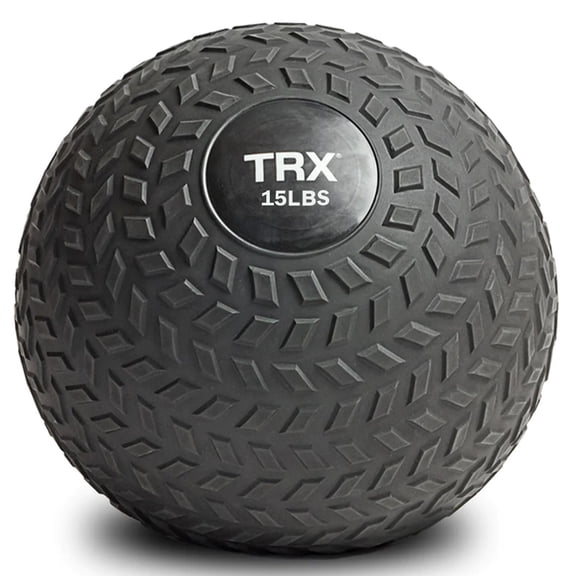TRX 15 Pound Weighted Slam Ball for Full Body High Intensity Workouts
