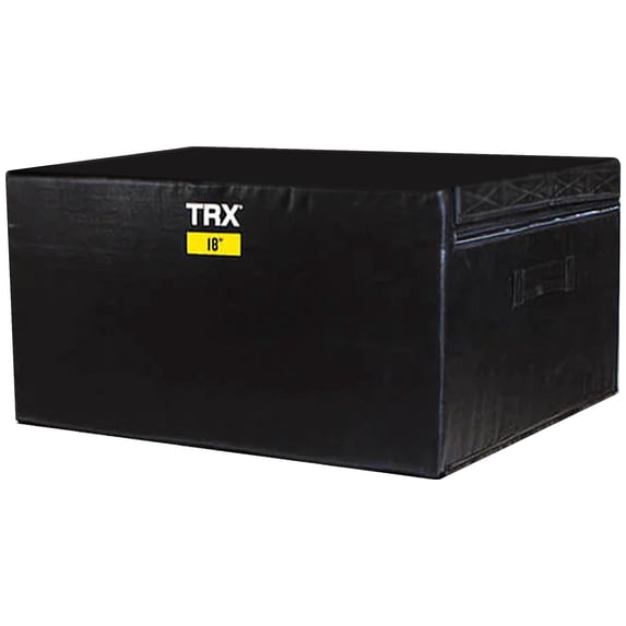 TRX 18" Soft Plyo Box Stackable Gym Fitness Exercise Equipment, Black