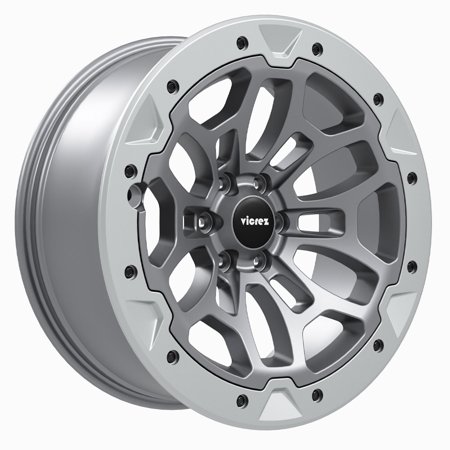 TRX Beadlock Style Matte Gray with Forged Beadlock Wheel (22" x 9", +18 Offset, 6x139.7 Bolt Pattern, 78.1 mm Hub) vzn118495