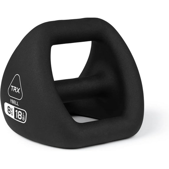 TRX YBell Neo Series 3-in-1 Kettlebell, Dumbbell and Push Up Bar Workout Equipment | Commercial Grade Neoprene Coated Surface | Perfect for Strength Training & Conditioning Workouts | 18lbs
