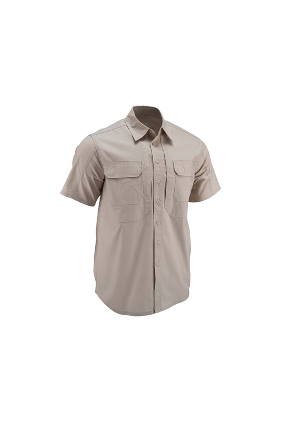 TRYBE Ultra Utility Short Sleeve Shirt - Mens, Desert Tan, M