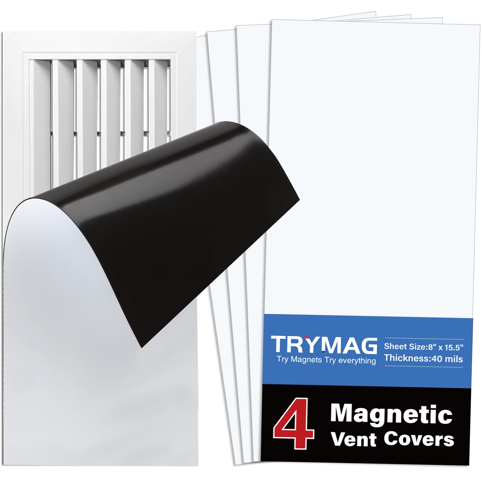 TRYMAG Strong Floor Vent Covers 8"x15", 4 Pack Vent Covers for Home Floor Standard Air Registers