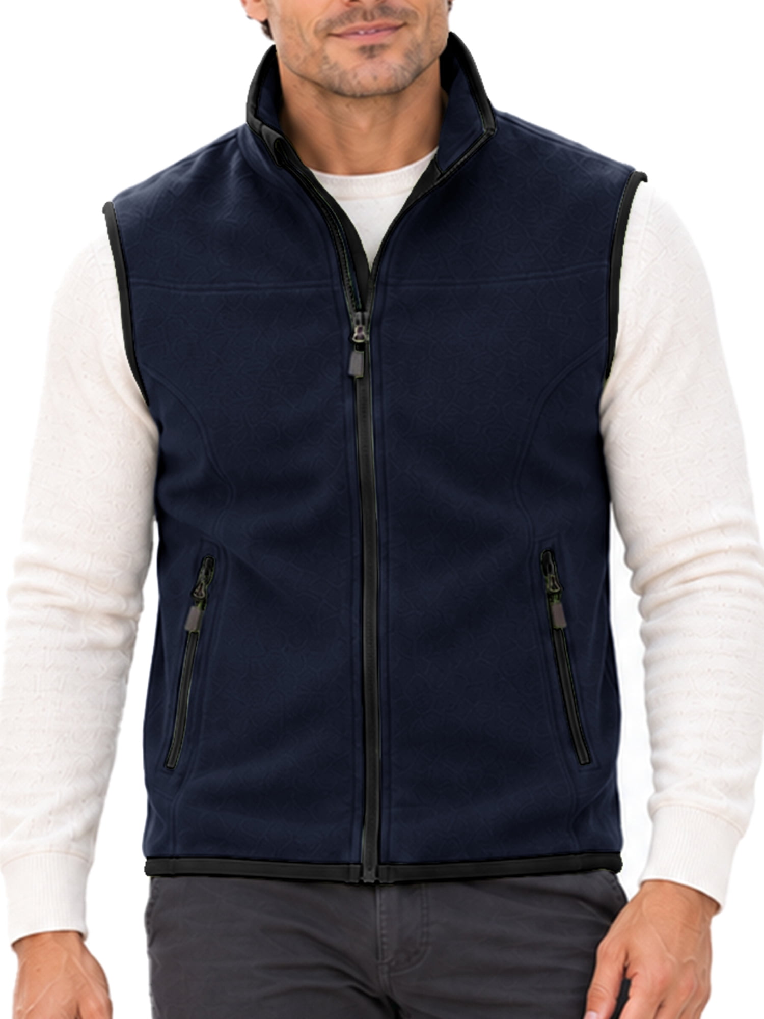 TRYSIL Men's Fleece Vest Golf Lightweight Zip-Up Sleeveless Jacket ...
