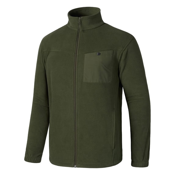 TRYSIL Men's Polar Fleece Jacket Full-Zip Warm Windproof Outdoor Coat