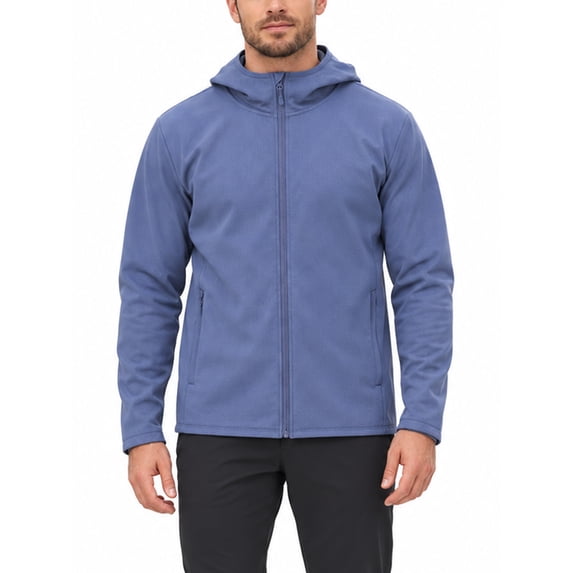 TRYSIL Men's Lightweight Softshell Jacket Hoodie Fleece Lined Warm Rain Waterproof Windbreaker Outdoor Hiking Coat,Size(S-3XL)