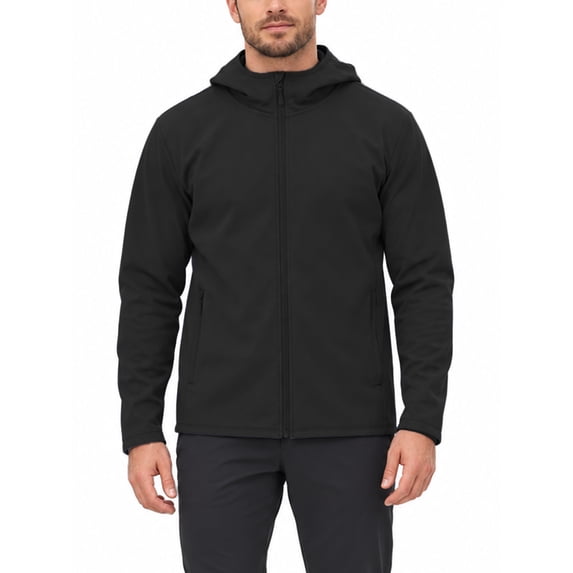 TRYSIL Men's Lightweight Softshell Jacket Hoodie Fleece Lined Warm Rain Waterproof Windbreaker Outdoor Hiking Coat,Size(S-3XL)