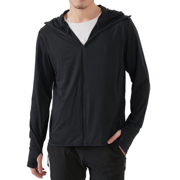 TRYSIL Mens UPF 50 Sun Jacket Athletic Lightweight Zip Up Hoodie