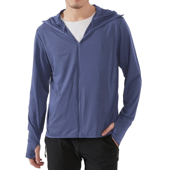 TRYSIL Mens UPF 50+ Sun Jacket Athletic Lightweight Zip Up Hoodie