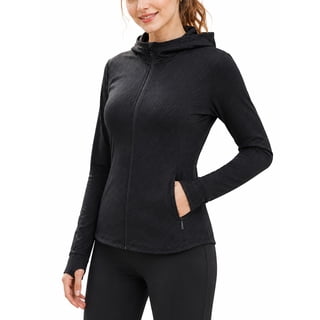 TRYSIL Women's Fleece Jacket Lightweight Athletic Full-Zip Soft Hoodie