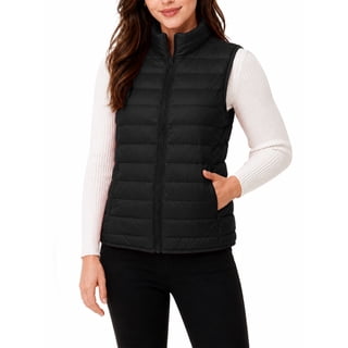 TRYSIL Women's Puffer Vest Warm Lightweight Down Sleeveless Zip Up Packable Quilted Jacket Winter Outerwear Coat,Size(S-2XL)