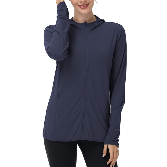TRYSIL Women's UPF 50+ Sun Protection Hoodie Jacket Athletic Lightweight Full-Zip