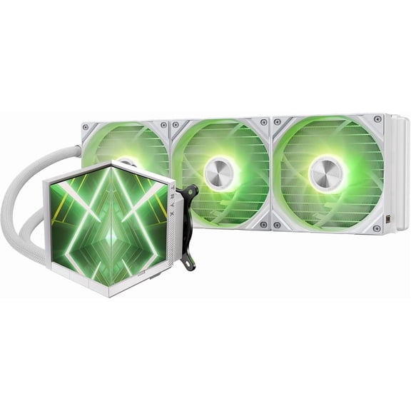 TRYX L-S360A-DM3M-G0K Stage ARGB 360mm AIO Screen3D Display Modes Asetek 7th GenV2 Intel LGA 1851/1700,AMD AM5/AM4-White