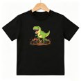 thumbnail image 1 of TRex Dinosaur Monster Truck Boys Graphic Tees Kids T-Shirt 100% Cotton Short Sleeve Tops Ages 4-13Y, 1 of 5