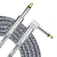 thumbnail image 1 of TS 1/4 Inch Guitar Cable 10ft Electric Instrument Cord for Electric Guitar, Bass, Amp Right Angle to Straight$$Music, 1 of 8
