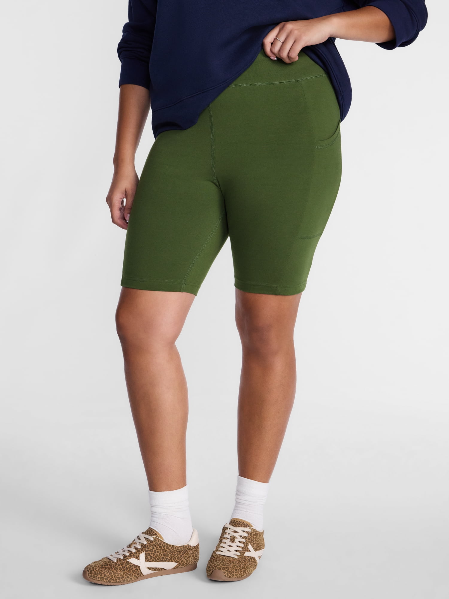 Terra & Sky Women's Plus Bike Short with Pocket, Sizes 0X-5X