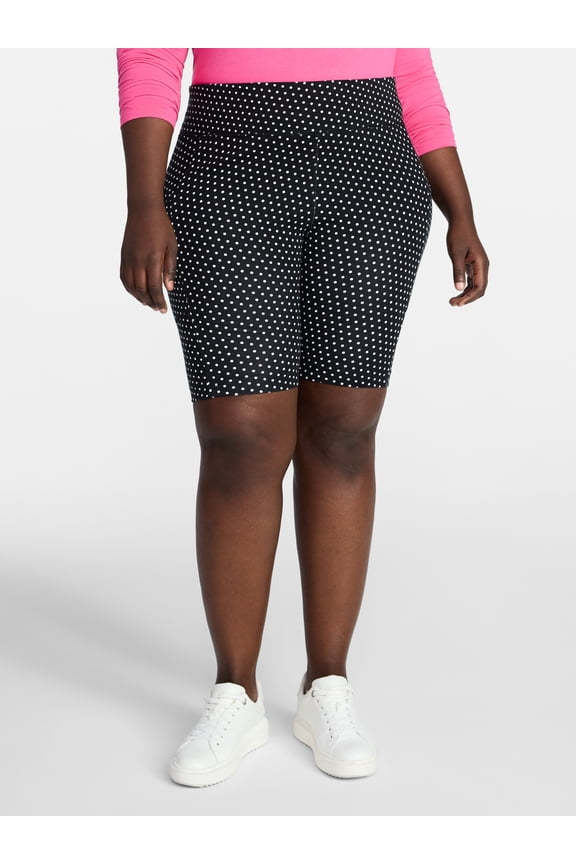 Women's Plus Size Bike Shorts with Pocket, Sizes 0X-5X