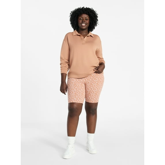 Terra & Sky Women's Plus Size Bike Shorts, Sizes 0X-5X