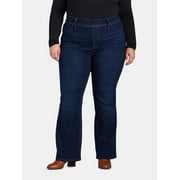 Terra & Sky Women's Plus Bootcut Jeggings, 30” Inseam, Sizes 0X-4X, Single and 2 Pack