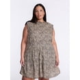 thumbnail image 1 of Terra & Sky Women's Plus Sleeveless Button Front Tiered Cotton Mini Dress, Sizes 0X-5X, 1 of 5