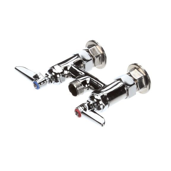 T&S Brass Double Pantry Base Faucet, Swivel Outlet, Deck Mou B-0225-LN - Genuine OEM Replacement Part