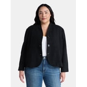Terra & Sky Women's Plus Cocoon Jacket, Midweight, Sizes 0X-5X