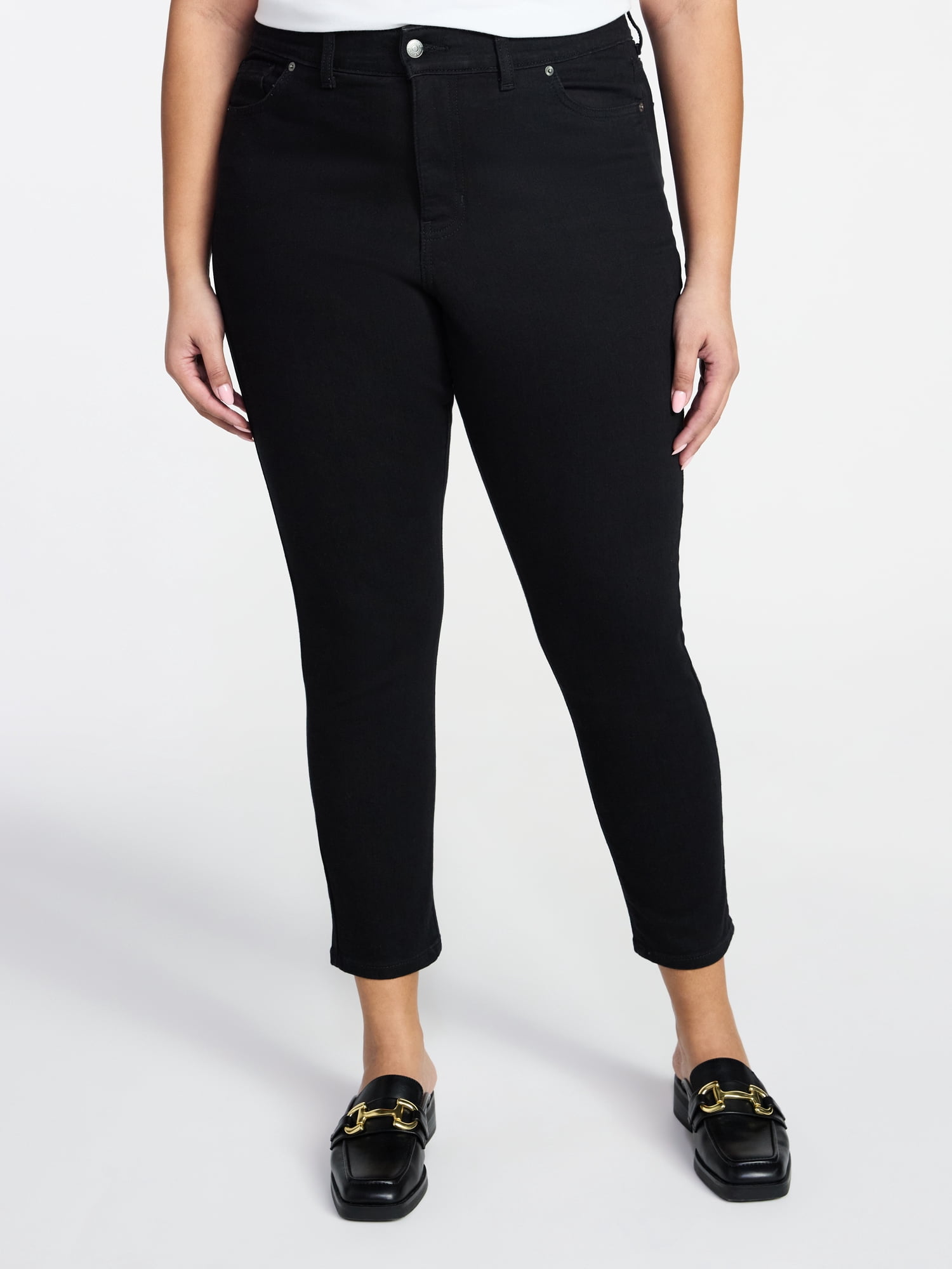 Terra & Sky Women's Plus Signature Denim Skinny Jeans with Control Panel, Sizes 16W-26W