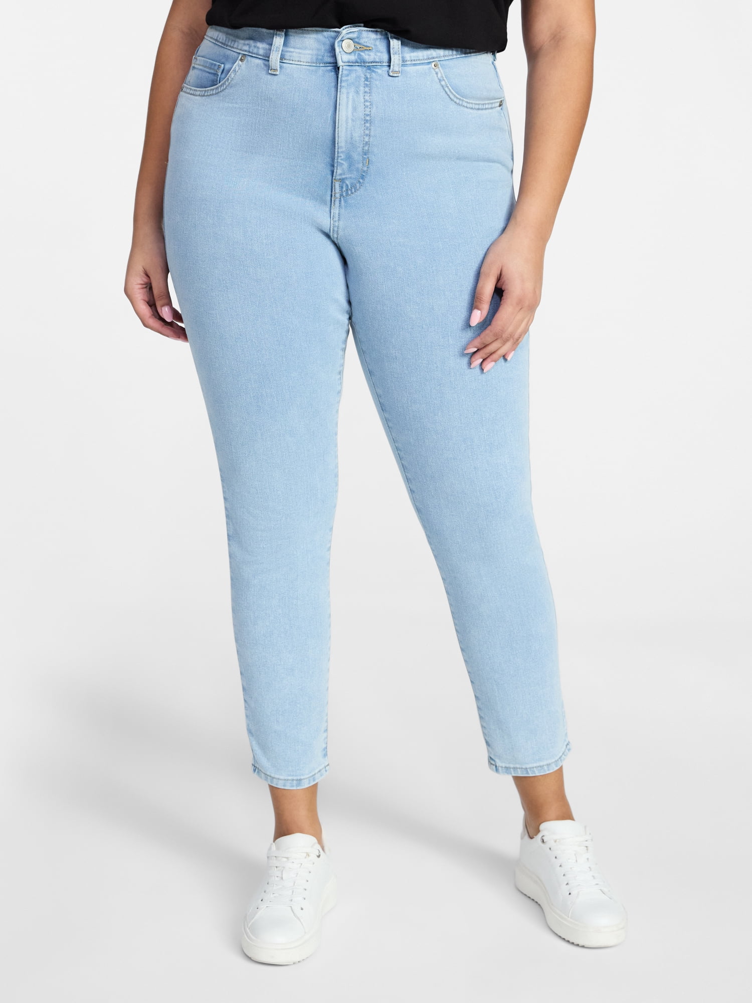 Terra & Sky Women's Plus Signature Denim Skinny Jeans with Control Panel, Sizes 16W-26W