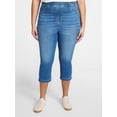 thumbnail image 1 of Terra & Sky Women's Plus Pull On Jegging Capri Pants with Control Panel, Sizes 0X-5X, 1 of 5