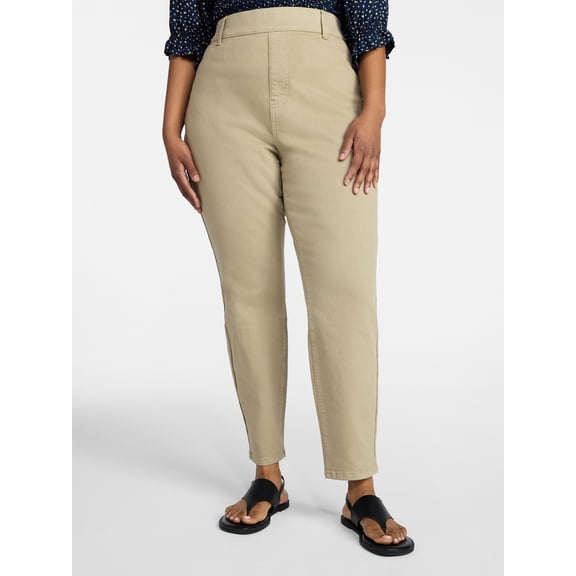 Terra & Sky Women's Plus Signature Mid Rise Pull On Skinny Jeggings, Sizes 0X-5X