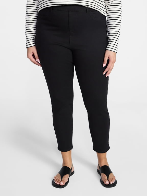 Women's Plus Signature Mid Rise Pull On Skinny Jeggings, Sizes 0X-5X