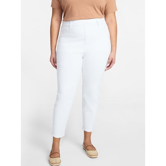 Terra & Sky Women's Plus Signature Pull On Skinny Jegging Pants with Control Panel, Sizes 0X-5X