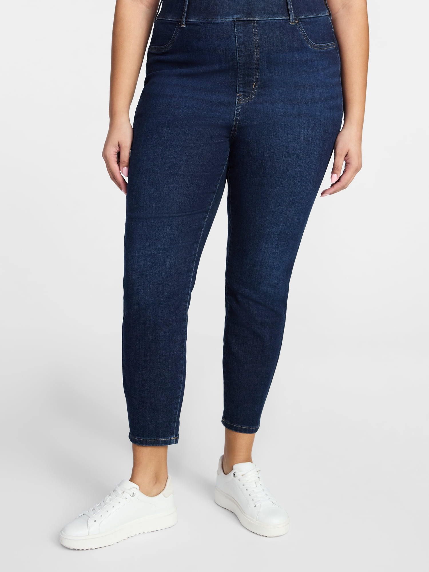 Women's Plus Pull On Skinny Jegging Pants with Control Panel, Sizes 0X-5X