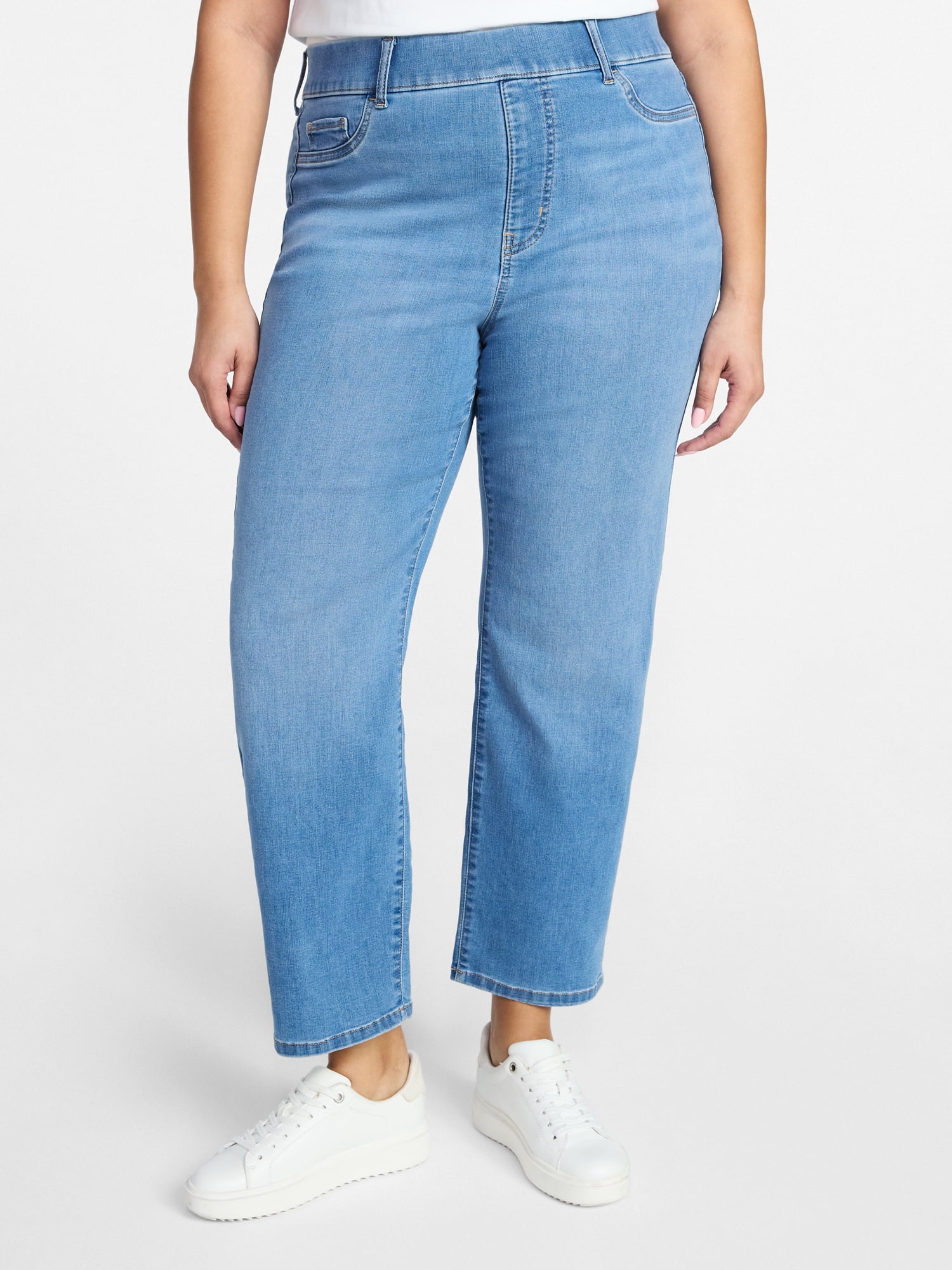 Women's Plus Size Signature Pull On Straight Leg Jeggings with Control Panel, Sizes 0X-5X
