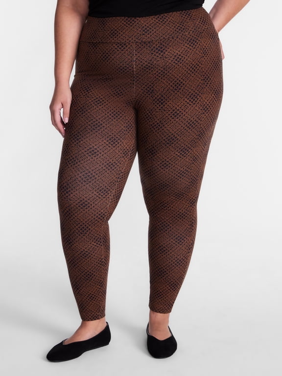 Women's Plus High Waist Full Length Leggings, Sizes 0X-5X
