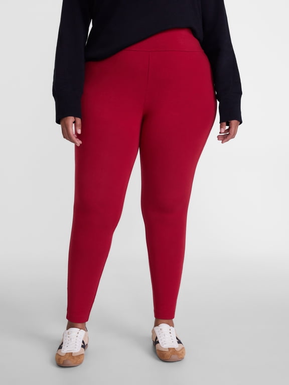 Women's Plus High Waist Full Length Leggings, Sizes 0X-5X