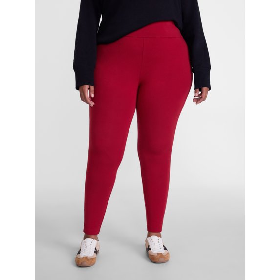 Terra & Sky Women's Plus High Waist Full Length Leggings, Sizes 0X-5X