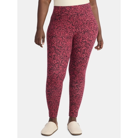 Terra & Sky Women's Plus High Waist Ankle Length Leggings, 27" Inseam, Sizes 0X-5X