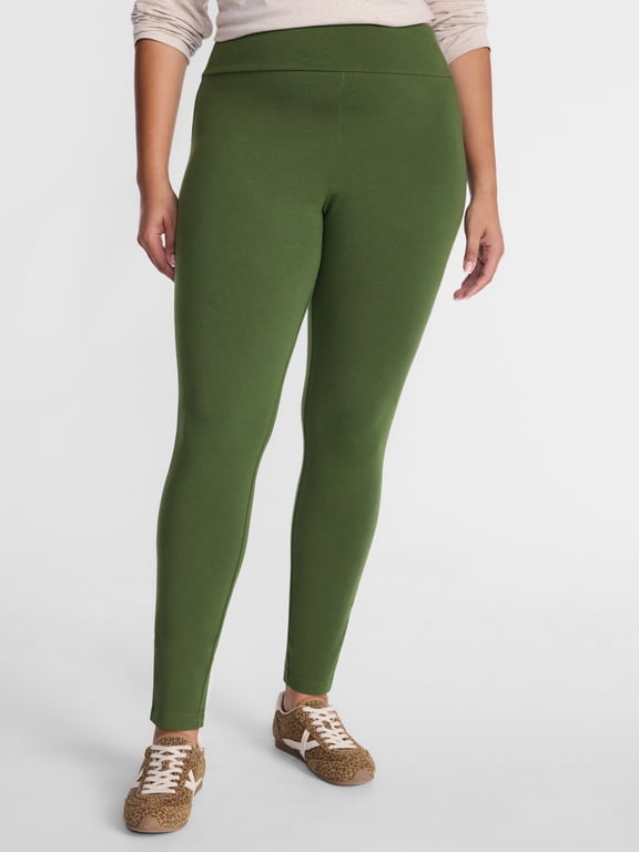 Women's Plus High Waist Full Length Leggings, Sizes 0X-5X