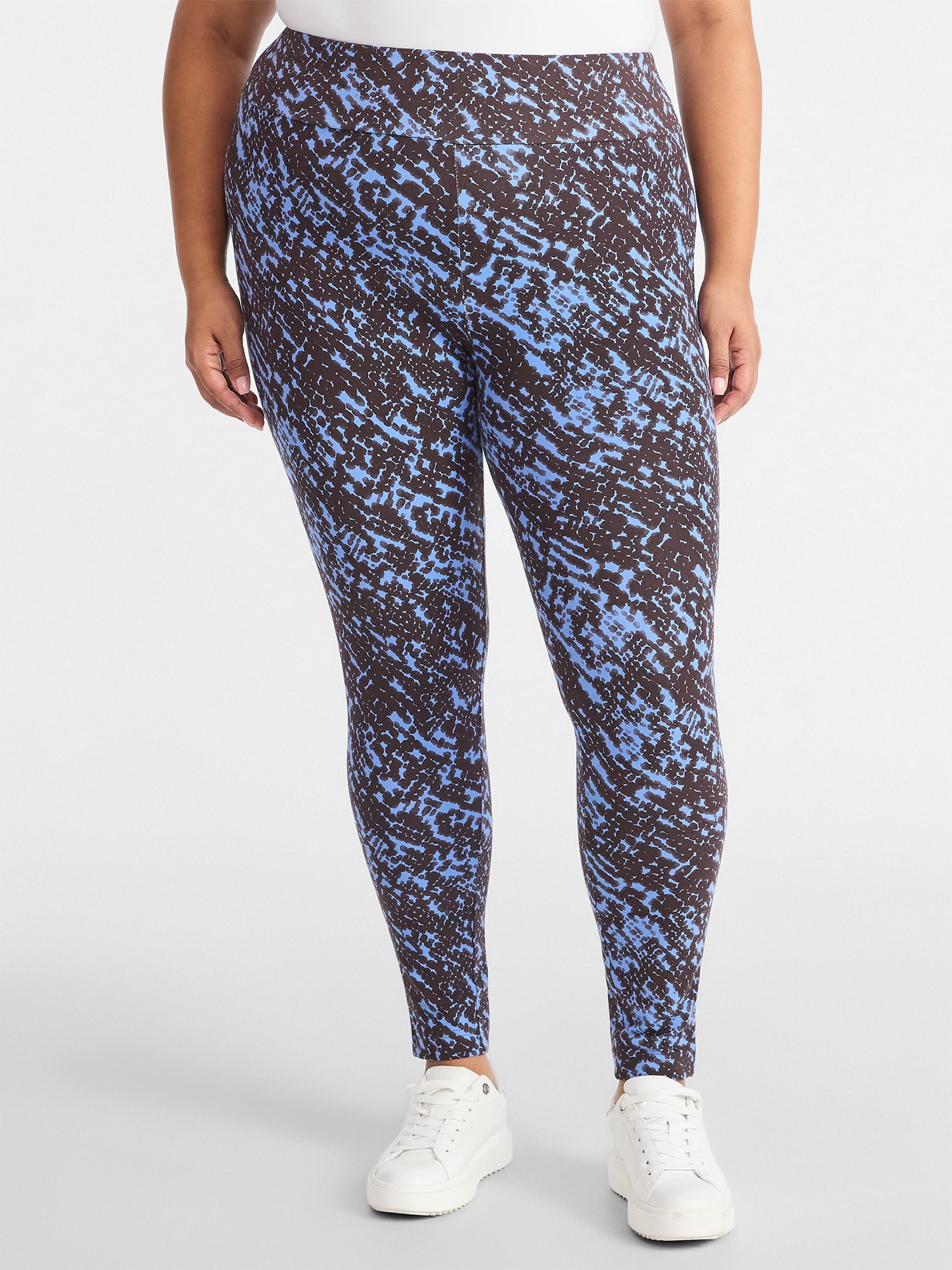 Terra & Sky Women's Plus High Waist Full Length Leggings, Sizes 0X-5X