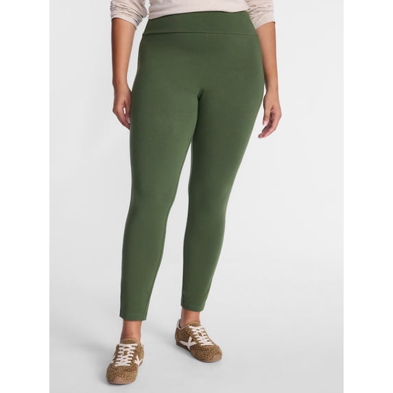 Terra & Sky Women's Plus High Waist Full Length Leggings, Sizes 0X-5X