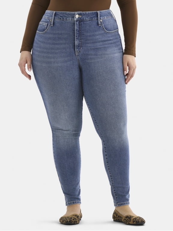 Women's Plus Size Skinny High Rise Jeans, Sizes 16W-26W