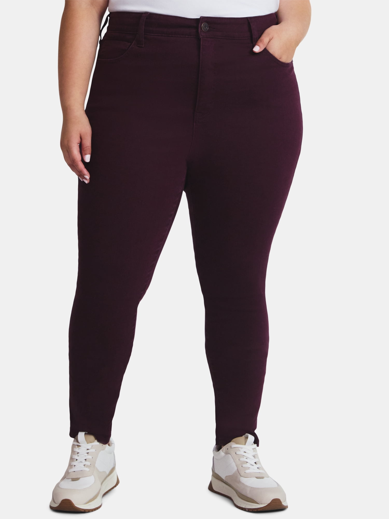 Terra & Sky Women's Plus Size Skinny High Rise Jeans, Sizes 16W-26W