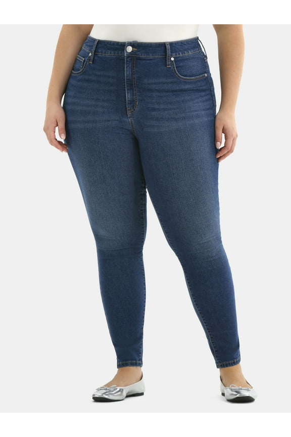 Women's Plus Size Skinny High Rise Jeans, Sizes 16W-26W