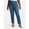 thumbnail image 1 of Terra & Sky Women's Plus Size Straight High Rise Jeans, Sizes 16W-26W, 1 of 5